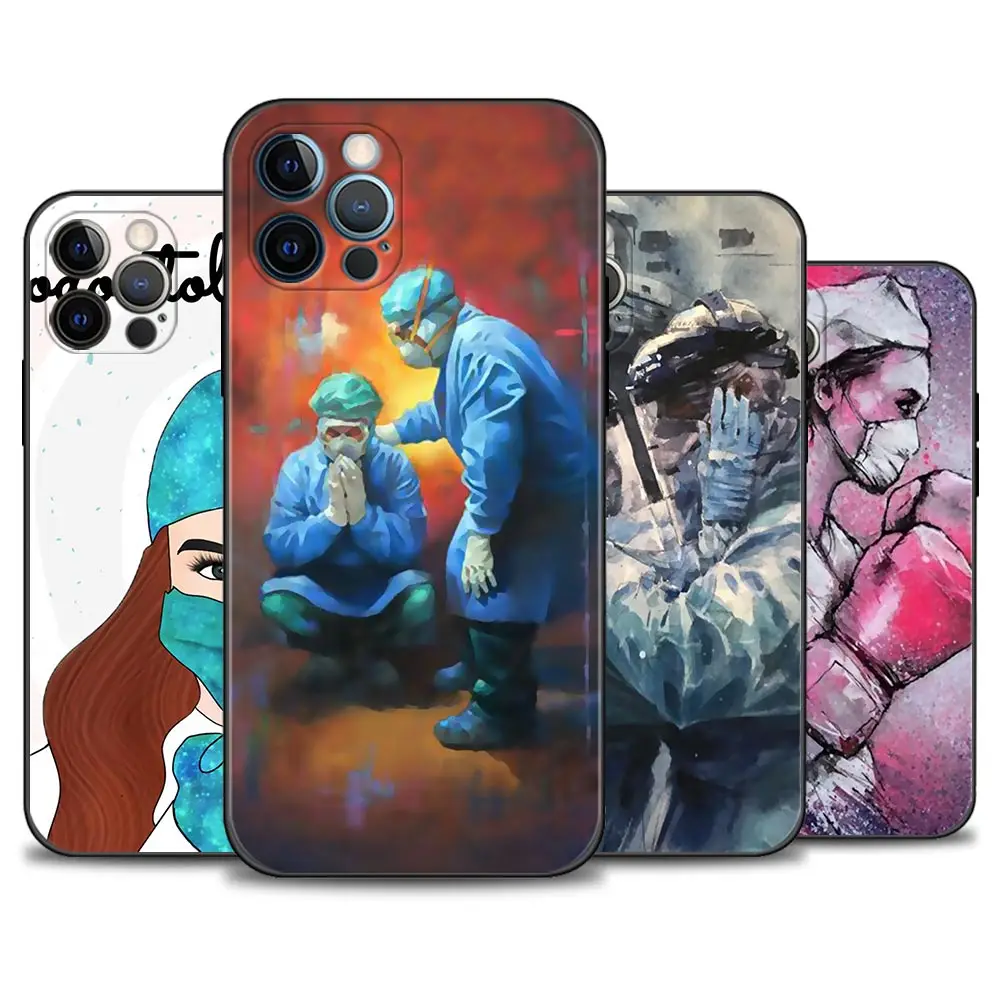 Мультяшный чехол для телефона доктора медсестры iPhone 12 13 11 Pro Max XS XR X 8 7 6s 6 Plus Mini 5 5S SE
