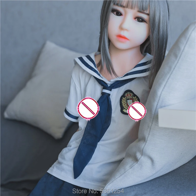 128CM Full Body Size Real Solid Silicone Sex Doll With Metal Skeleton Small Breast Pussy Anus Oral Love Toy