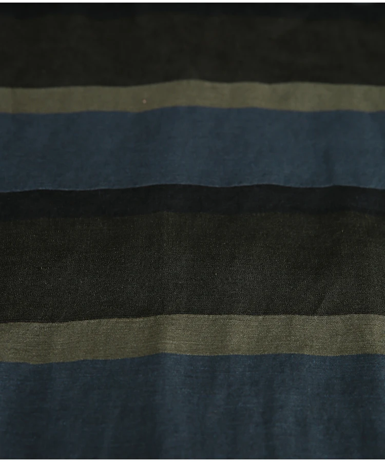 Высококачественная шелковая и ткань из конопли в синюю и черную полоску tissu высококачественная одежда ткани