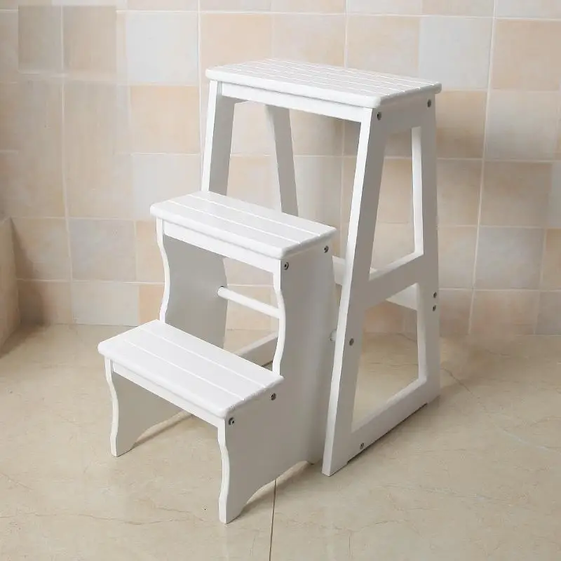 Plegable Cocina Taburete Escalera Складывающиеся ШАГ скамейка ottoman Echelle Bois табурет стремянок складных алюминиевых Merdiven Escabeau Лестница Стул - Цвет: Version S