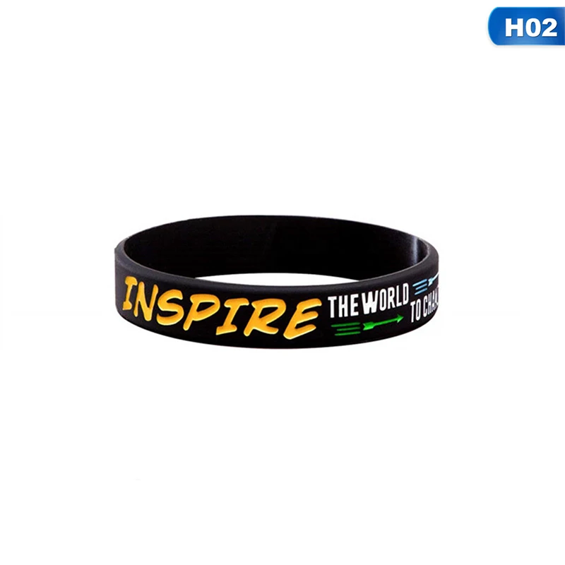 1 шт. Dream Inspire Create Believe вдохновляющие браслеты мотивационные сообщения силиконовые браслеты дамские размеры праздничные ювелирные изделия - Окраска металла: BL4236H02