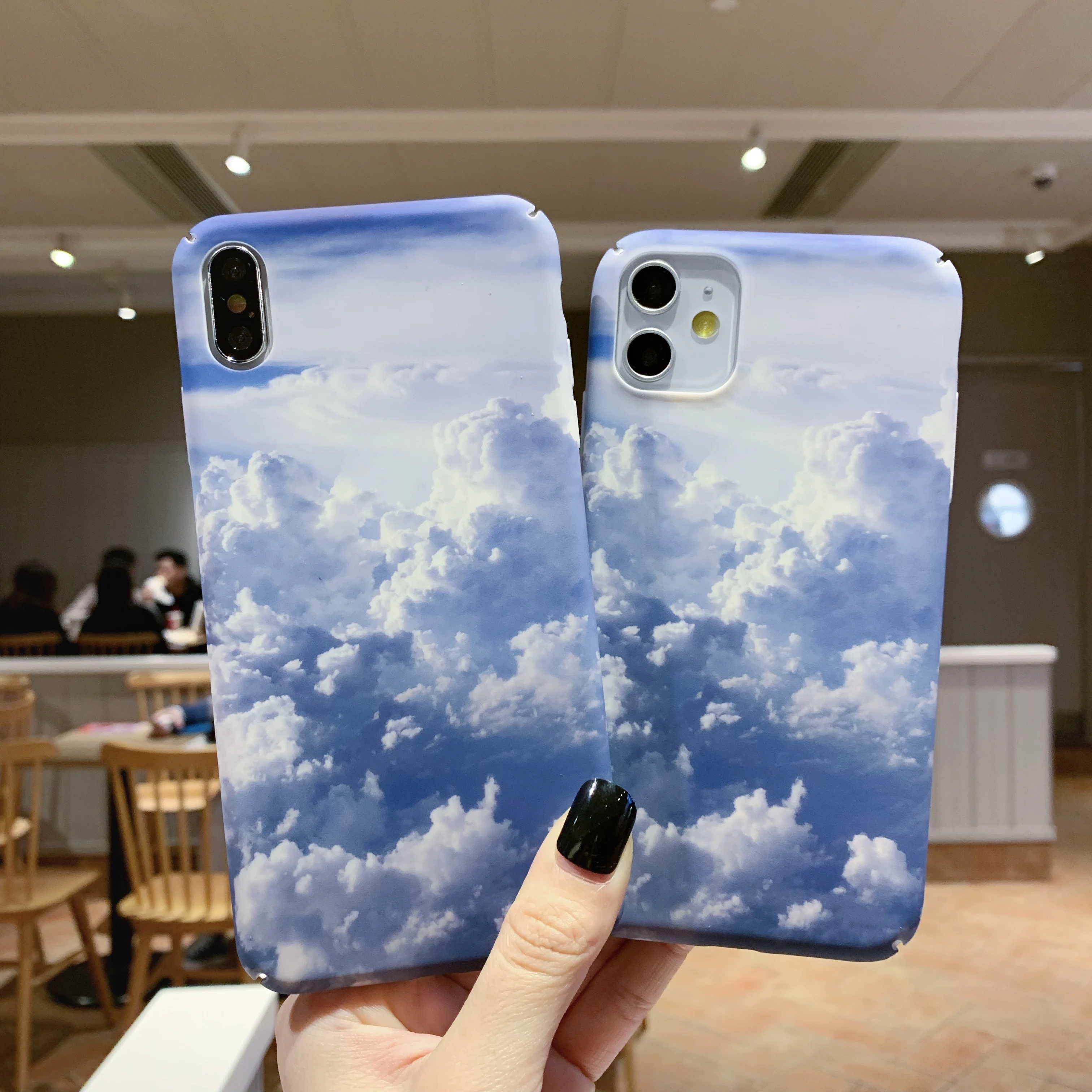 Luxury white clouds phone case For Huawei p30 lite p20 huawei mate20 mate30 pro nova 6 6se 5 5i Honor 20 10i PC hard cover |