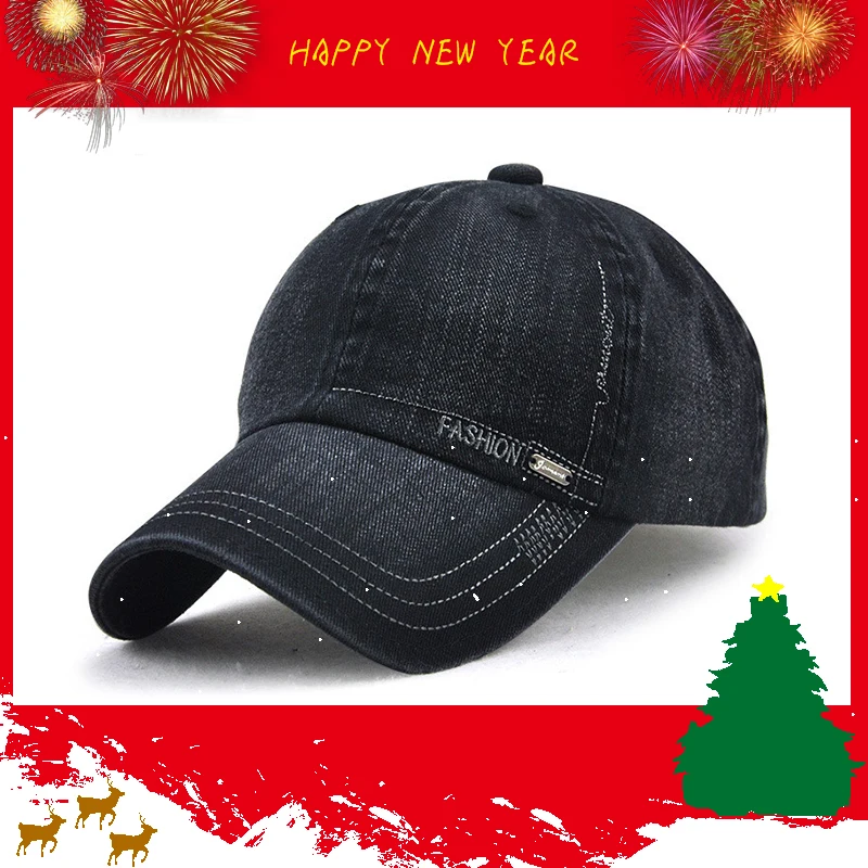 Летняя и осенняя модная спортивная бейсбольная шляпа, новая однотонная джинсовая мужская шапка, мужская шапка в скандинавском ретро стиле, красивая Кепка