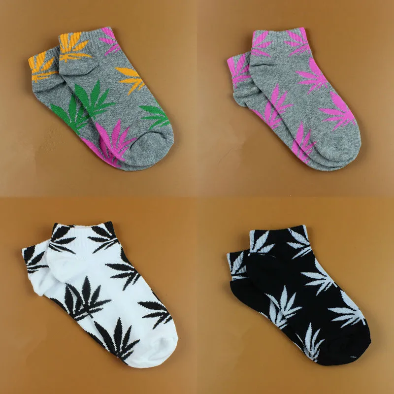 20 цветов хлопковые немецкие Харадзюку скейтборд хип-хоп кленовые носки с листьями женские уличные носки-башмачки для женщин