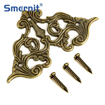 

8 pieces Antique Jewelry Corner Protector Wooden Box Frame Feet Leg Decorative Protectors For Furniture Hardware Accessories