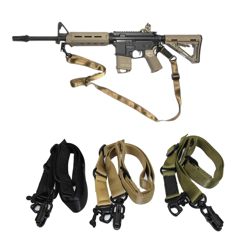 Один или два точечный военный тактический пистолет Слинг Регулируемый Нейлоновый винтовочный ремень для переноски Страйкбол М4 AR-15 принадлежности для охоты