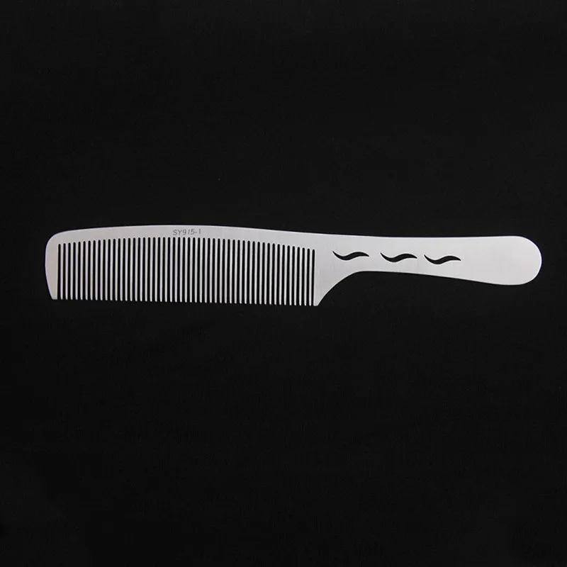 Brainbow 1 шт. титановая сталь расческа Профессиональная Парикмахерская Антистатическая парикмахерская расческа ультра тонкая щетка для волос для мужчин