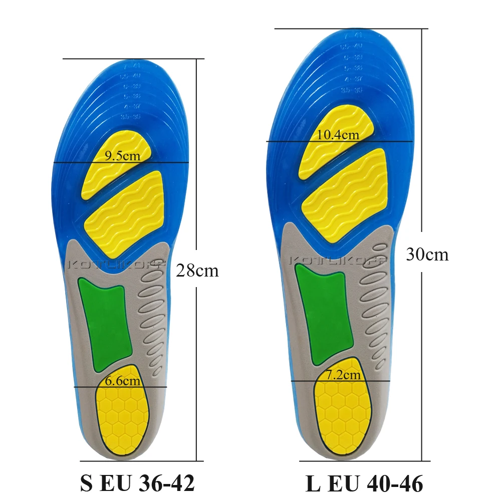KOTLIKOFF tермопластичный силикон уход для ног: стельки для подошвенный фасциит ортопедические стельки для обуви вставка амортизирующая подошва; Материал стельки унисекс
