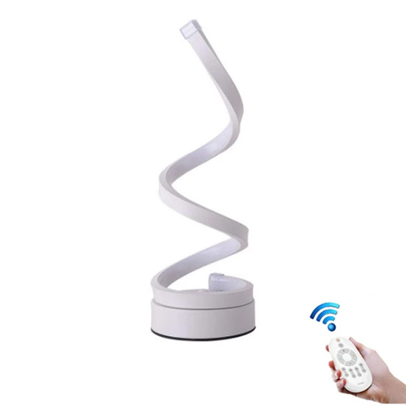Светодиодный спиральный Настольный светильник для дома, гостиной, спальни, декоративный светильник, прикроватный светильник - Цвет абажура: White EU Plug-No.2