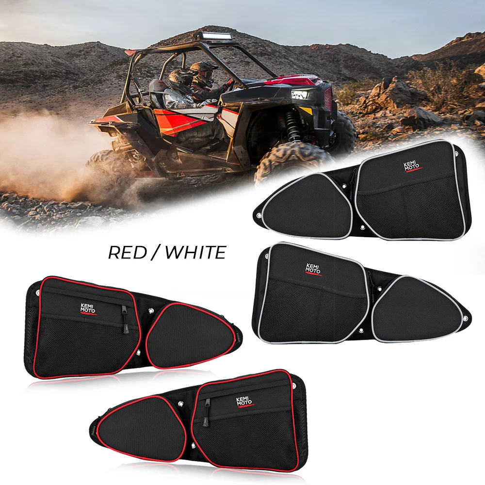 Kemimoto utv passageiro motorista porta lateral saco de armazenamento knee pad para polaris rzr xp 1000 900xc s900 2014-2018 2015 2016 2017