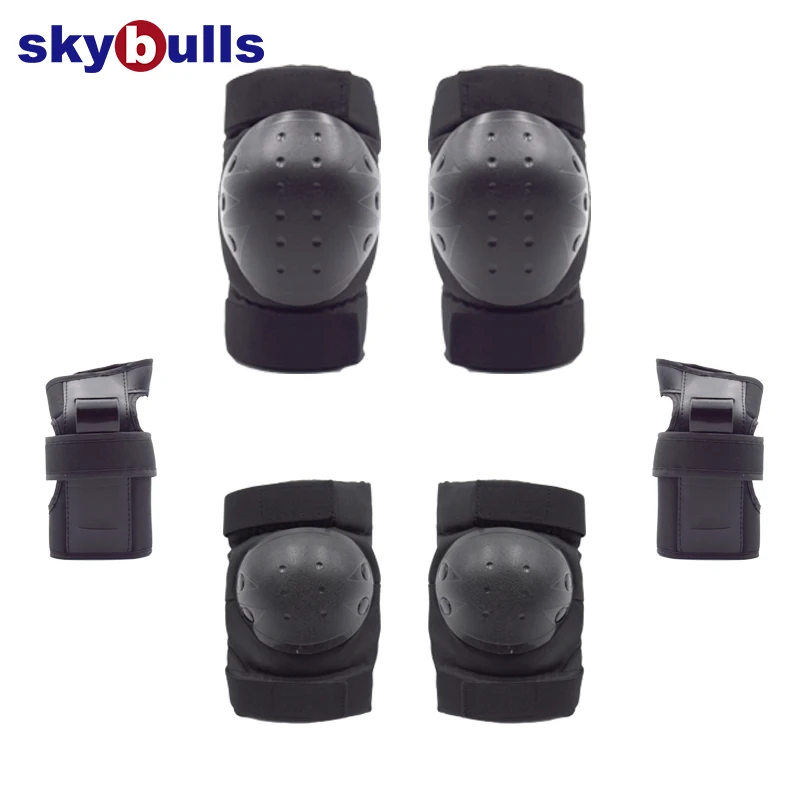 Skybulls 6 шт./компл. катание защитное Шестерни налокотники велосипед скейтборд защитные наколенники, способный преодолевать Броды для взрослых защита безопасности