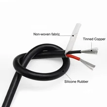 3 жильный силиконовый резиновый кабель специальная мягкая оболочка черный высокотемпературный электронный сигнальный провод многожильный луженый медный провод