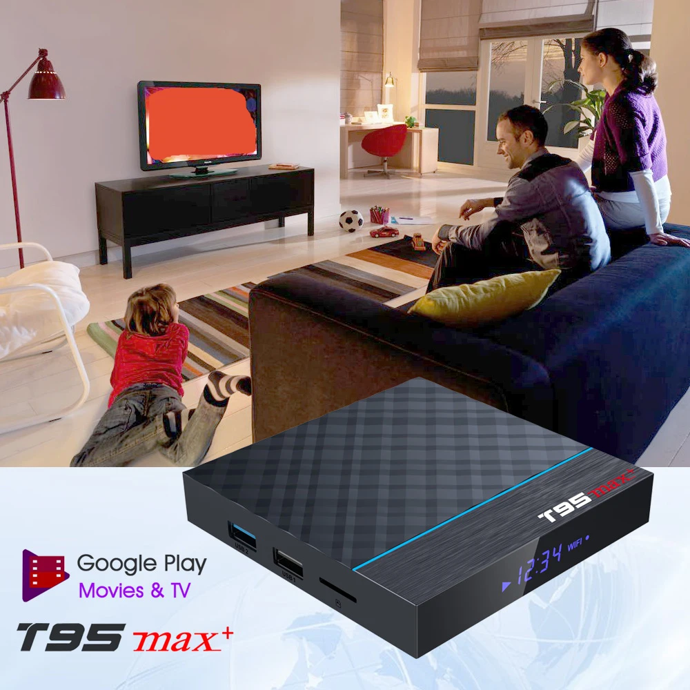 10 шт. T95 MAX+ Amlogic S905X3 Android 9,0 tv BOX 4 Гб 64 ГБ 32 ГБ wifi 4K 8K 24 кадров в секунду Netflix 2GB16GB телеприставка PK X96 mini