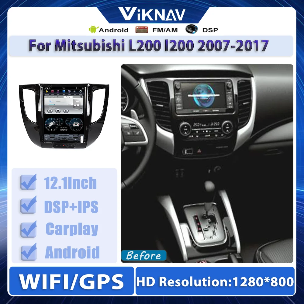 

PX6 Android Tesla Style Car Radio GPS Navigation For MITSUBISHI L200 I200 2007-2017 Auto Stereo Tape Recorder Multimedia Player