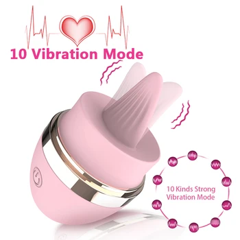 Soft Tongue Licking Vibrator G spot Clitoral Stimulator Mini Clit Sex Toys for Women Rechargeable Nipple Female Masturbator 2