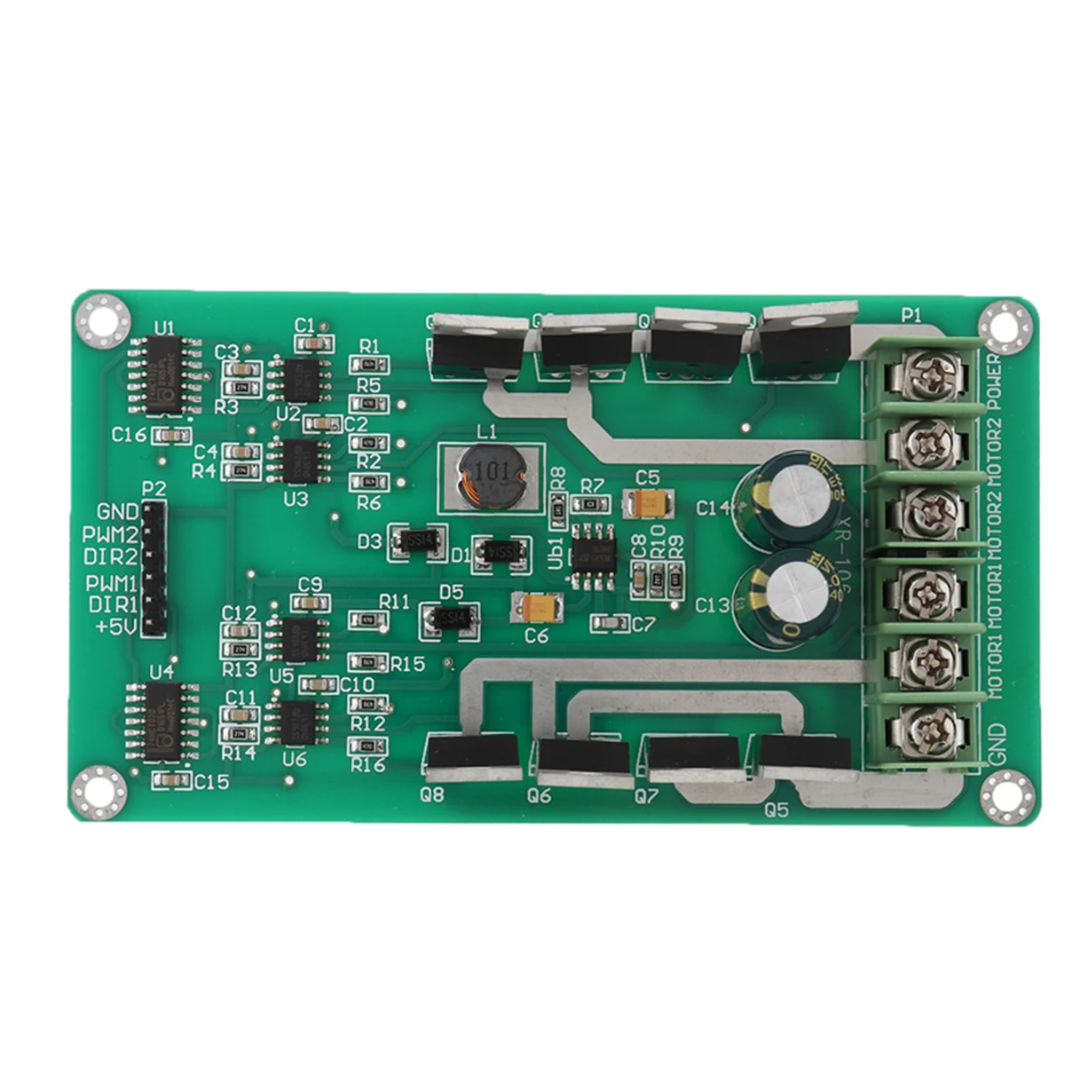  New Arrival 1pc Dual Motor Driver Module Board H-bridge DC MOSFET IRF3205 3-36V 15A Peak 30A Replac