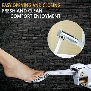 

Floor Foot Pedal Control Switch Faucet Basin Single Cold Water Tap Adapter Faucet Extender Bathroom Kitchen Accessories d2
