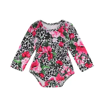 

Spring Spring Baby Girls Romper Toddler Baby Leopard Floral Printed Bodysuit Infant Kids Casual Rompers Girls Clothing #LR1