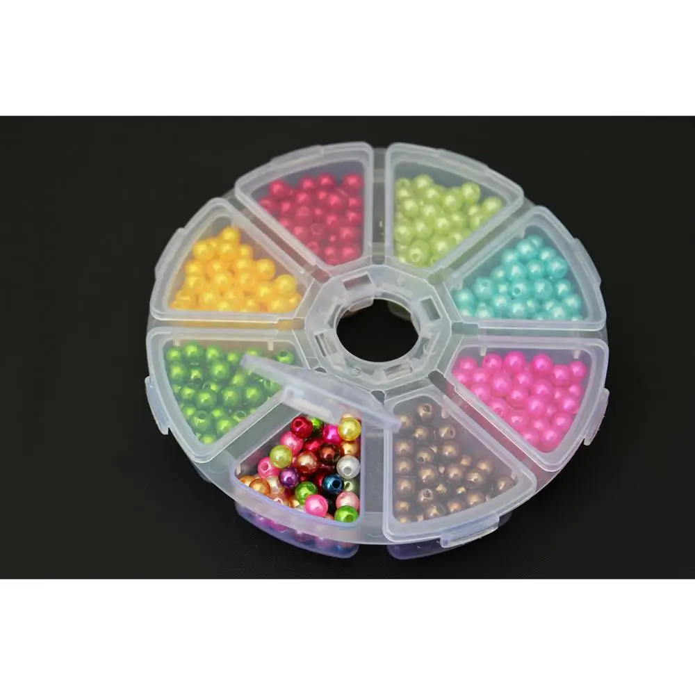 

Tigofly 800 pcs/box Plastic Pearlescent Fishing Beads 5mm Round Sinking Sea Rigs Lure Bait Fly Tying Materials Fishing Tackle