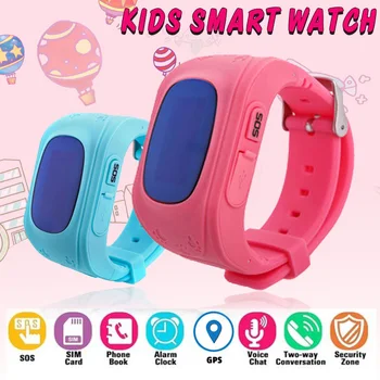 

Q50 Anti Lost OLED Child GPS Tracker SOS Smart Monitoring Positioning Watch Phone Kids GPS Baby Watch Compatible IOS & Android