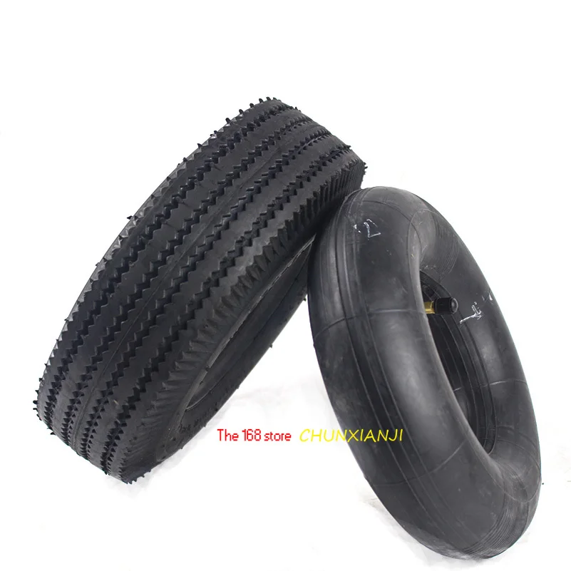 Electric Scooter Tyre & Inner Tube Bent Valve Kit 4.10/3.50-4 4 Inch Wheel 