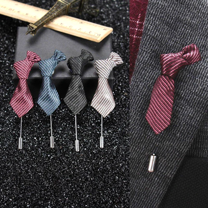4 цвета модные мужские ювелирные изделия бруш хлопок в форме галстука декор для