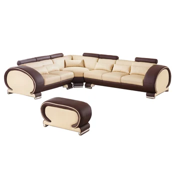 

2015 Recliner leather sofa set Living room sofa set with reclining chair #9002 wich cupboard