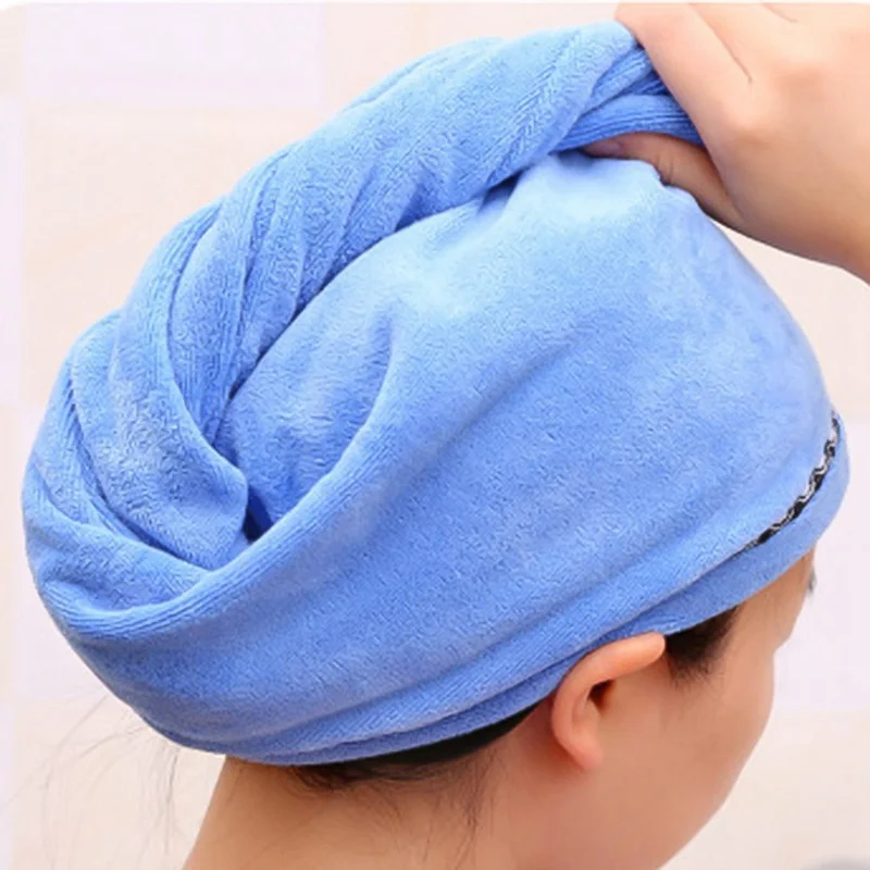 Супер абсорбирующее полотенце для сушки волос тюрбан банный халат шапка тюрбан