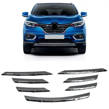 

Car Styling Accessories for Renault Kadjar 2019 2020 Auto Exterior Front Console Center Grilles Grill Stripe Cover Trims 7pcs