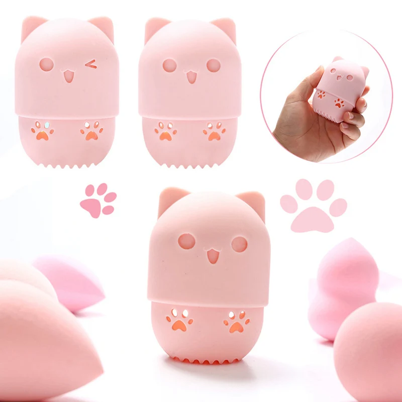 

Practical Sponge Drying Holder Silicone Beauty Make Up Egg Stand Cosmetics Blender Case Sponges Makeup Rack Powder Puff