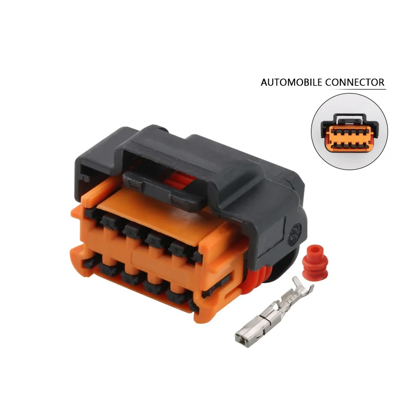 

5 Set 10 Pin Automobile Waterproof Black Male Female Connector Harness Plug With Terminal And Seal Rubber DJ7108C-1.5-21