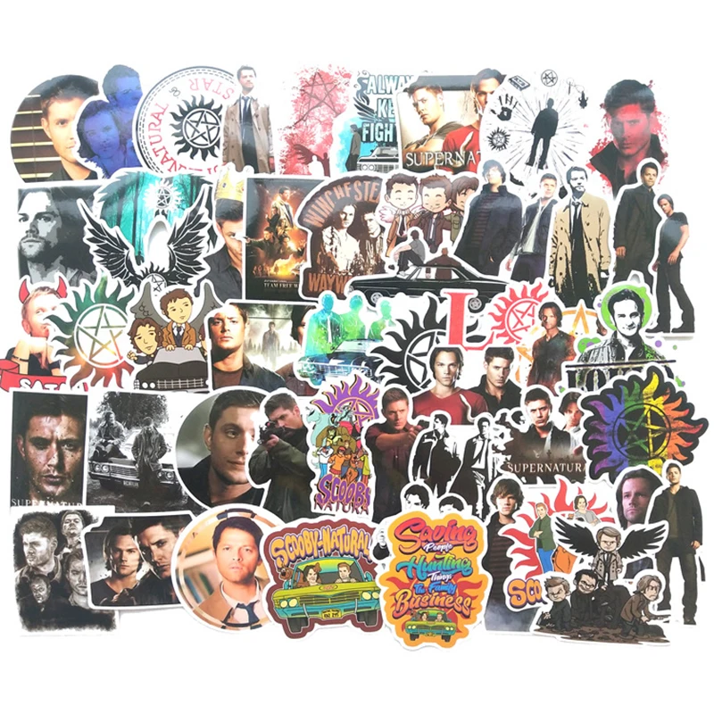 51Pcs SUPERNATURAL TV Movie Handsome Scrapbooking Waterproof Sticker For Fans Luggage Skateboard Phone On Laptop Wall Guitar | Игрушки и