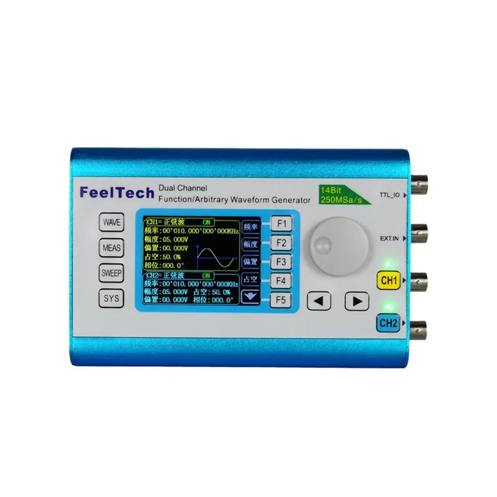 

Digital Dual-channel DDS Signal Source Generator Arbitrary Waveform Function 250MSa/s 15MHz Frequency Meter
