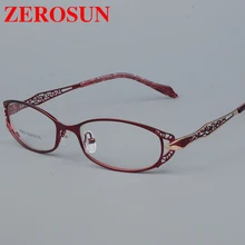 Zerosun модные очки, оправа для женщин, овальные узкие очки для женщин, очки для выпускника по рецепту, близорукость, линзы от дальнозоркости