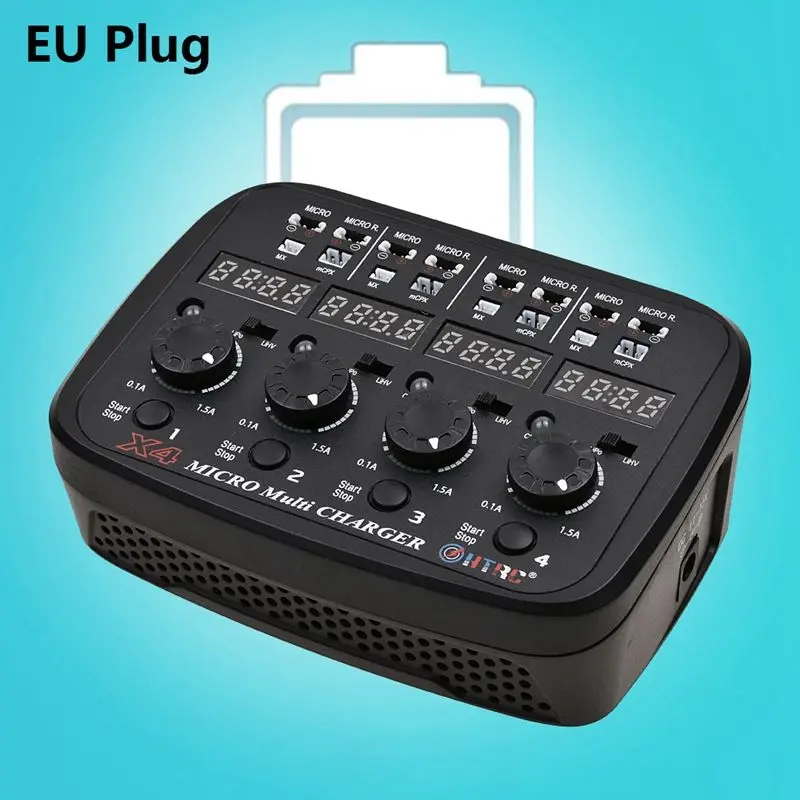 

New HTRC X4 Multi Charger AC/DC Input for 1S Lipo Lihv Battery EU Plug