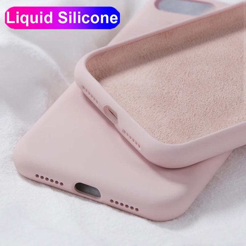 

Silicone Solid Color Case for iPhone XS MAX XR X Candy Color Phone Cases for iPhone 7 6 6S 8 Plus Soft TPU Shell Back cover cas
