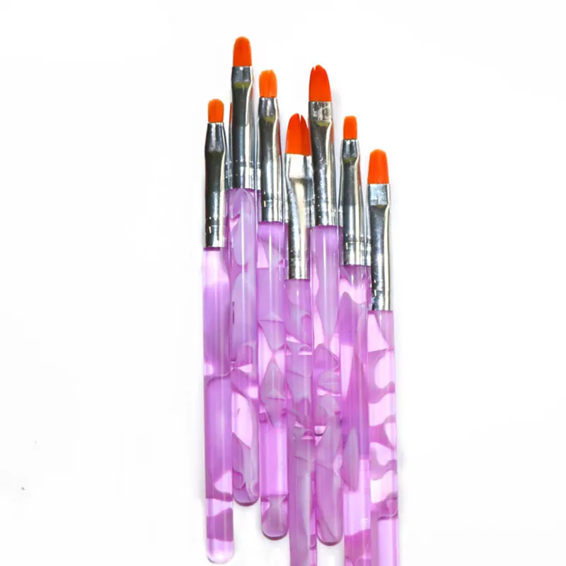 7Pcs/Set Nail Art Brush Painting Drawing Pen Professional UV Gel Nail Brushes DIY Pedicure Manicure Tools Kit Nail Brush Pens