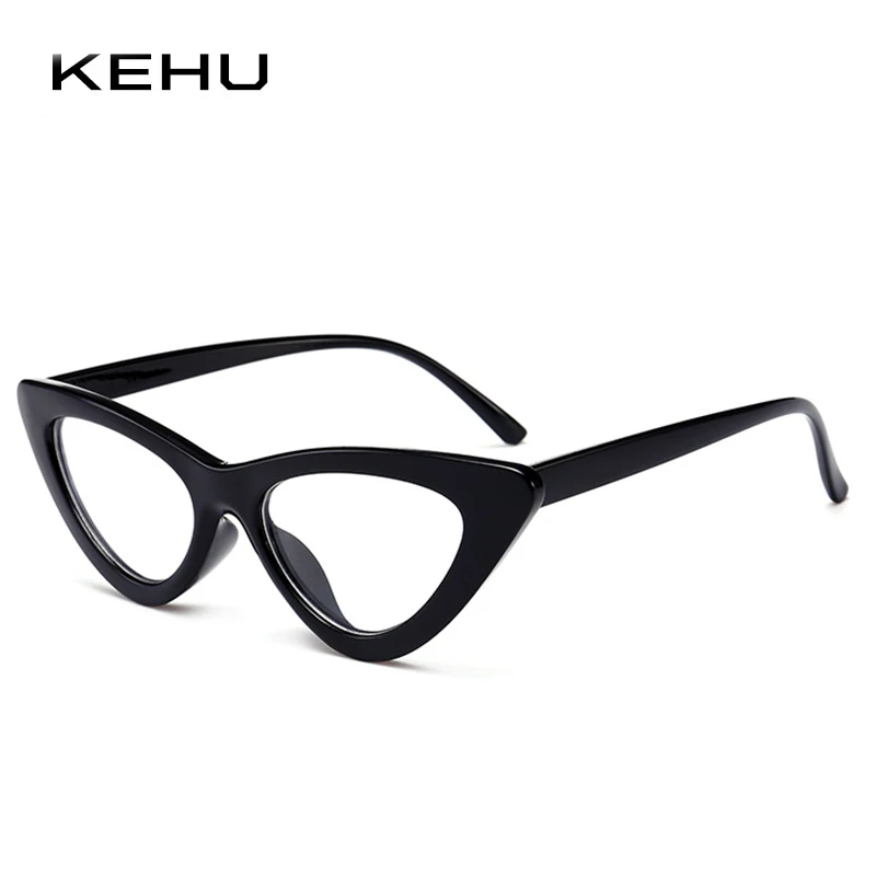 KEHU, сексуальные маленькие очки кошачий глаз, женские, брендовые, дизайнерские, модные, кошачий глаз, оправа для очков, женские, черные, красные, ультралегкие очки, XH71