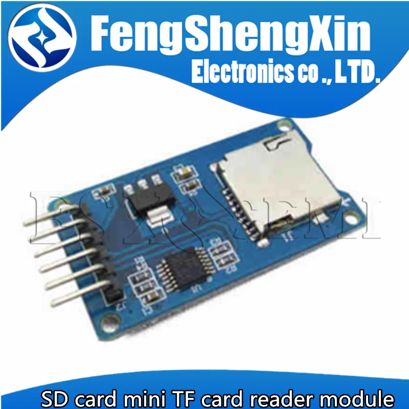 Модуль чтения Micro SD card mini TF интерфейсы SPI с чипом преобразователя уровня для arduino |