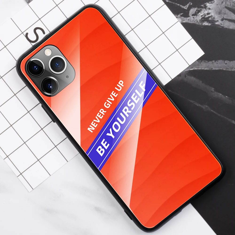 25 шт модный крутой стеклянный чехол для телефона IPHONE 11/XS MAX 6,5/XR 6,1/XS градиентный стеклянный чехол для телефона IPHONE 7/8 Plus/6s