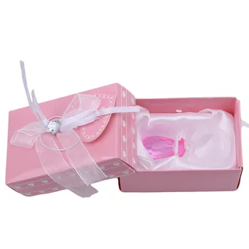 

2019 New Style Baby Shower Toy And Gift Pink Crystal Nipple Infant Baptism Crystal Pacifier For Girl Birthday Gifts Tepel