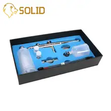 Аэрограф пистолет 0,2/0,3/0,5 мм Двойного Действия Пистолет Триггер комплект распылителей Краски для ногтей инструмент искусство татуировки