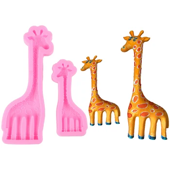 

Resin Animal giraffe Silicone Mold Sugarcraft dessert Candy Chocolate Molds Fondant Cake Decorating Tools Clay