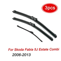 MIDOON Wiper Front & Rear Wiper Blades Set For Skoda Fabia 5J Estate Combi 2006 - 2013 Windshield Windscreen Window 21"+21"+16" 1