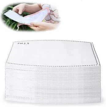 

2-120 Pcs Pm 2.5 Facemask Filter 5 Layers Facemask Activated Carbon Filter Replaceable For Adults Mouth Facemask Health Care