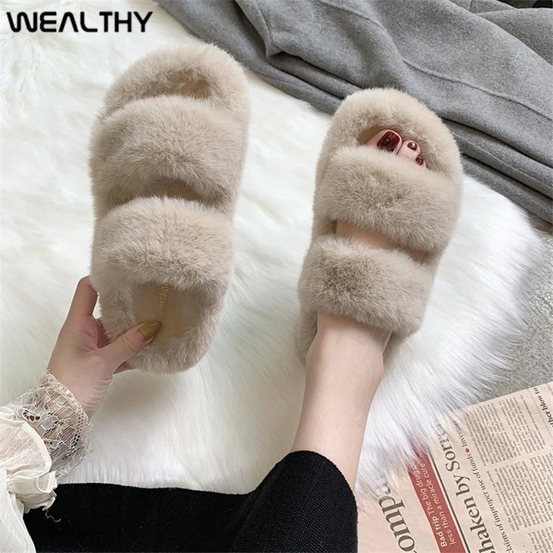 fluffy flat shoes