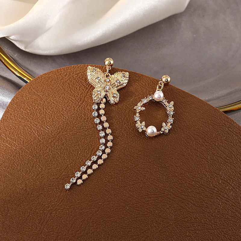 Прелестные туфли в Корейском стиле длинные висячие серьги виде капель с