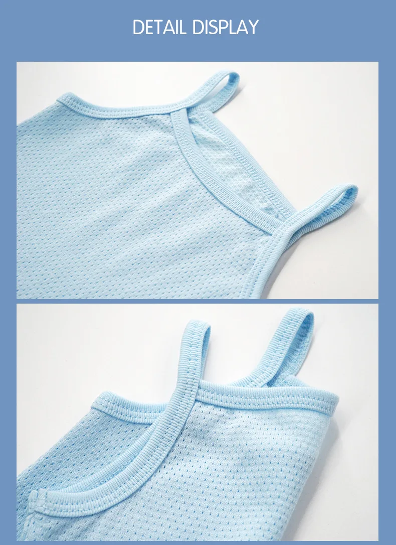 Сетчатая рубашка для младенцев, майки из чистого хлопка, базовое нижнее белье для мальчиков и девочек, летняя тонкая обувь crocs zhuang