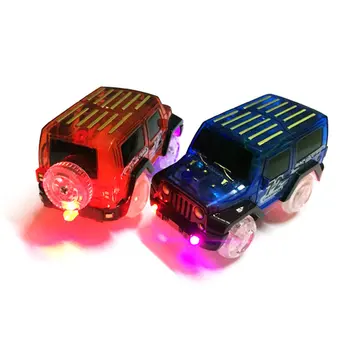 

Electronic Car Toy LED light up Cars for Glow Race Track Flashing Kid Railway Luminous Machine Track Car brinquedos toys for kid