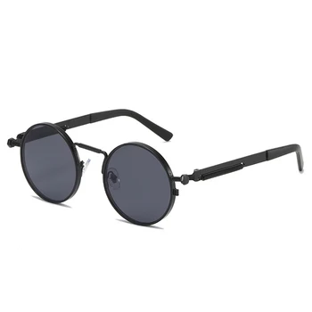 

EYECRAFTERS Mens Womens Retro Design Steampunk Sunglasses Vampire Metal Retro Round Sunglasses ins sunglasses Driving Mirror
